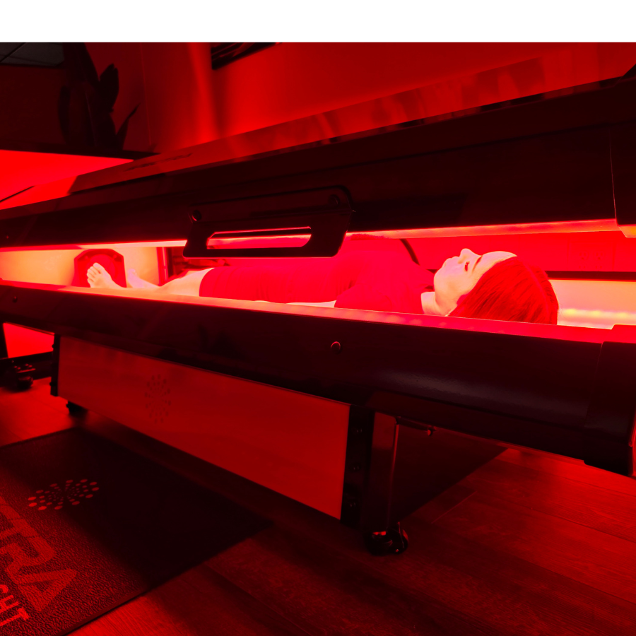 Spectra engineer measuring Clinical Irradiance on an S10 Pro LED panel with a lab-grade spectroradiometer